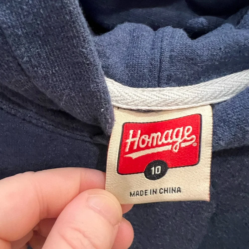 HOMAGE Navy Hoodie - Picture 3 of 3